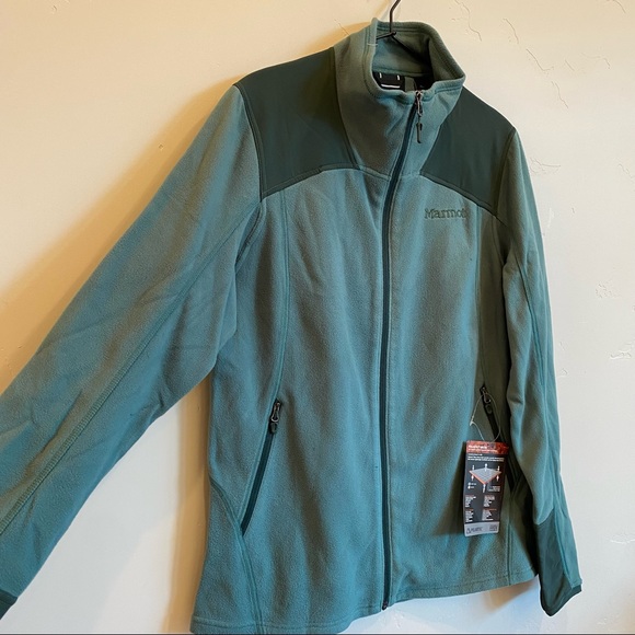 MARMOT Flashpoint Lux Velour Fleece Midlayer Lightweight Jacket polartec - Picture 2 of 8